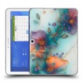 Дизайнерский силиконовый чехол для Samsung Galaxy Tab 4 10.1 Акварельные цветы