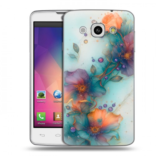 Дизайнерский пластиковый чехол для LG L60 Акварельные цветы