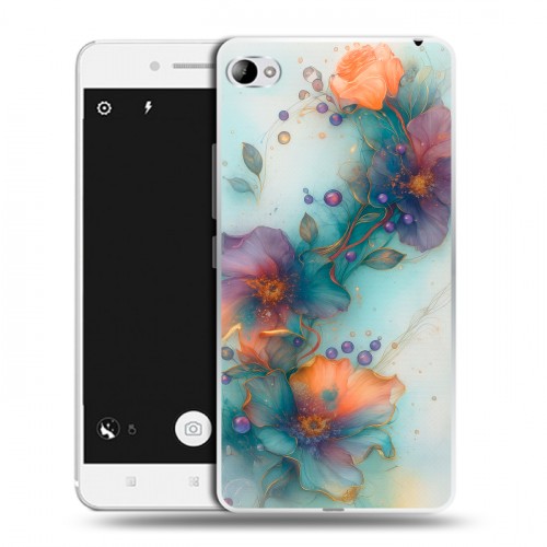 Дизайнерский пластиковый чехол для Lenovo S90 Акварельные цветы