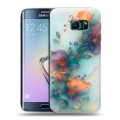 Дизайнерский силиконовый чехол для Samsung Galaxy S6 Edge Акварельные цветы