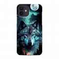 Дизайнерский силиконовый чехол для Iphone 12 Волк и луна