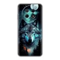 Дизайнерский силиконовый чехол для Huawei Nova Y91 Волк и луна