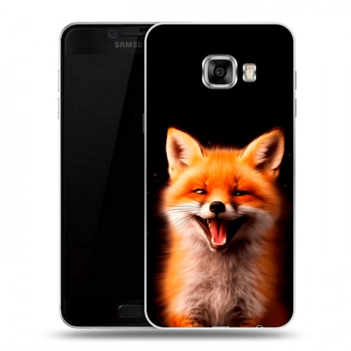 Дизайнерский пластиковый чехол для Samsung Galaxy C5 Лиса