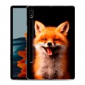 Дизайнерский силиконовый чехол для Samsung Galaxy Tab S7 Лиса