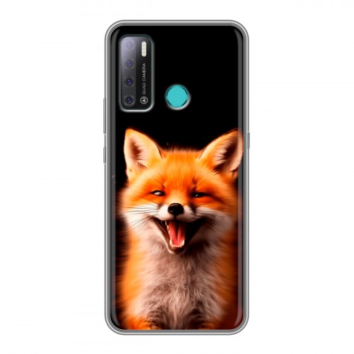Дизайнерский силиконовый с усиленными углами чехол для Tecno Pouvoir 4 Лиса