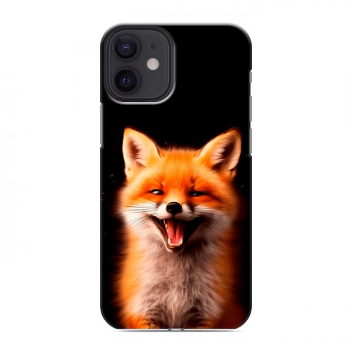 Дизайнерский силиконовый с усиленными углами чехол для Iphone 12 Mini Лиса
