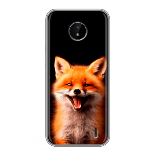 Дизайнерский силиконовый чехол для Nokia C20 Лиса