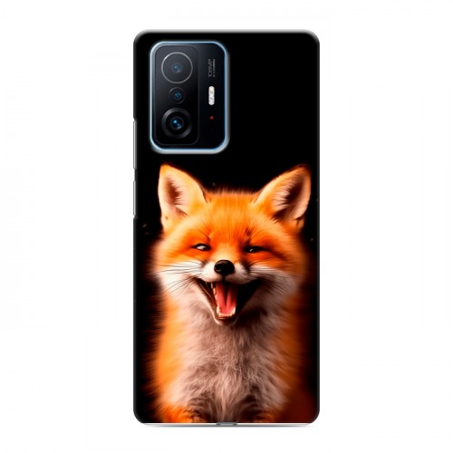 Дизайнерский силиконовый с усиленными углами чехол для Xiaomi 11T Лиса