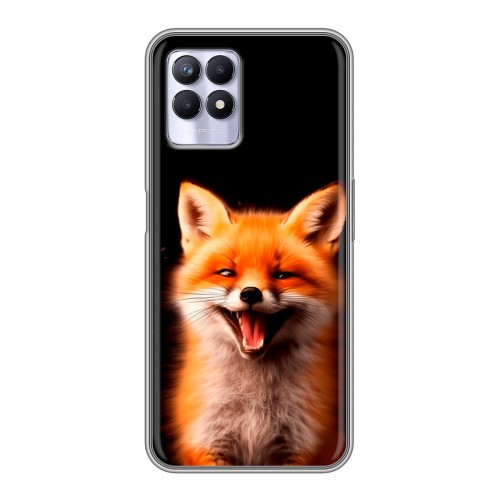 Дизайнерский силиконовый чехол для Realme 8i Лиса