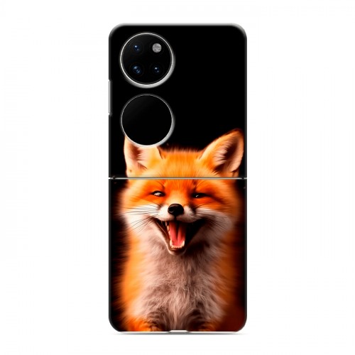 Дизайнерский пластиковый чехол для Huawei P50 Pocket Лиса