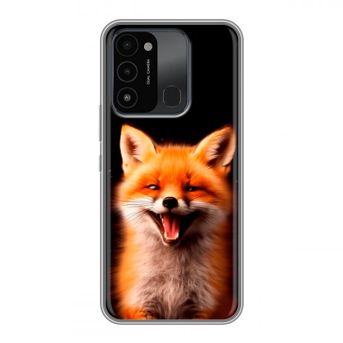 Дизайнерский силиконовый с усиленными углами чехол для Tecno Spark Go 2022 Лиса