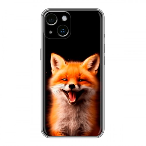 Дизайнерский силиконовый чехол для Iphone 14 Лиса