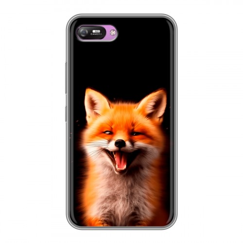 Дизайнерский силиконовый с усиленными углами чехол для Itel A25 Лиса