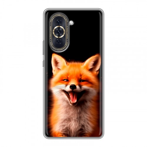 Дизайнерский силиконовый с усиленными углами чехол для Huawei Nova 10 Лиса