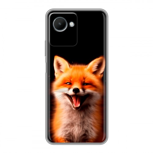 Дизайнерский силиконовый чехол для Realme C30s Лиса