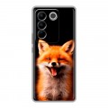 Дизайнерский силиконовый с усиленными углами чехол для Vivo V27 Лиса