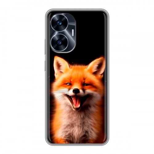 Дизайнерский силиконовый чехол для Realme C55 Лиса