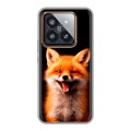 Дизайнерский силиконовый чехол для Xiaomi 14 Pro Лиса