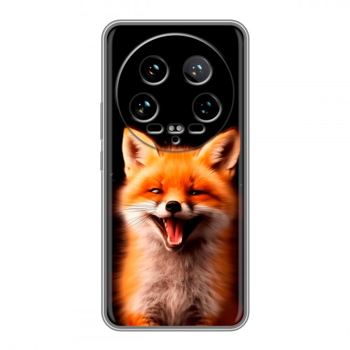 Дизайнерский силиконовый чехол для Xiaomi 14 Ultra Лиса