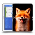 Дизайнерский силиконовый чехол для Samsung Galaxy Tab 4 10.1 Лиса