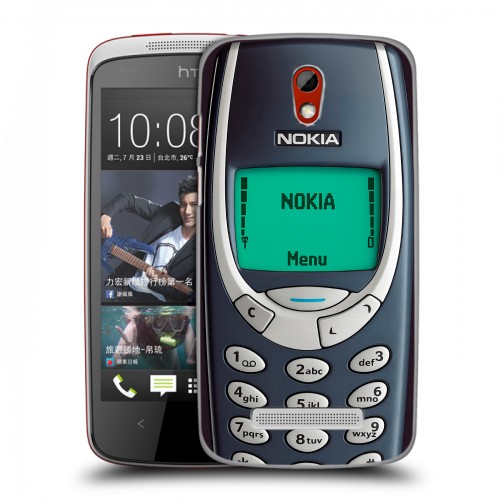 Дизайнерский пластиковый чехол для HTC Desire 500 Старый телефон