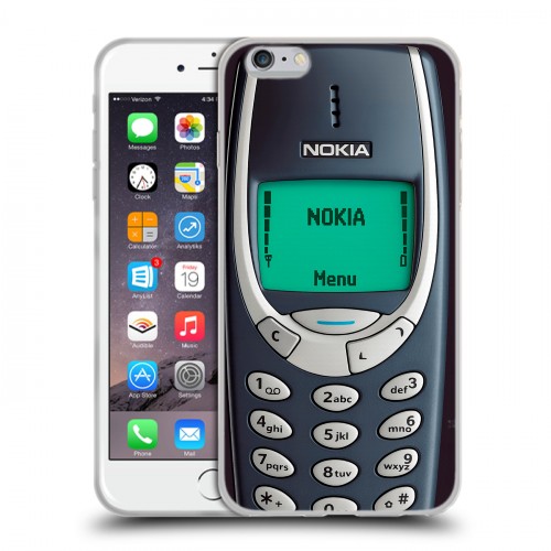 Дизайнерский силиконовый чехол для Iphone 6 Plus/6s Plus Старый телефон