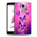 Дизайнерский пластиковый чехол для LG G4 Stylus Бабочки