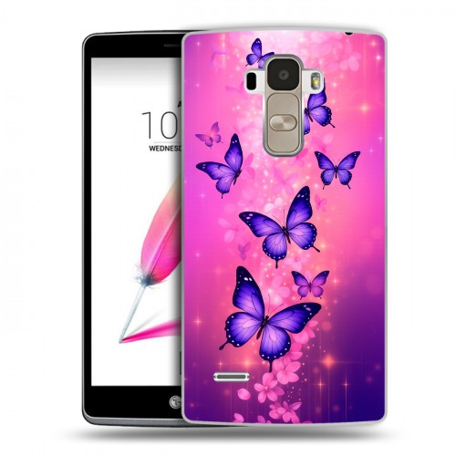 Дизайнерский пластиковый чехол для LG G4 Stylus Бабочки