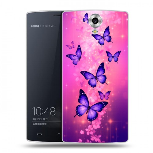 Дизайнерский силиконовый чехол для Homtom HT7 Бабочки