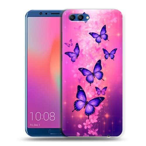Дизайнерский пластиковый чехол для Huawei Honor View 10 Бабочки
