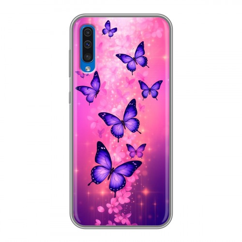 Дизайнерский силиконовый чехол для Samsung Galaxy A50 Бабочки