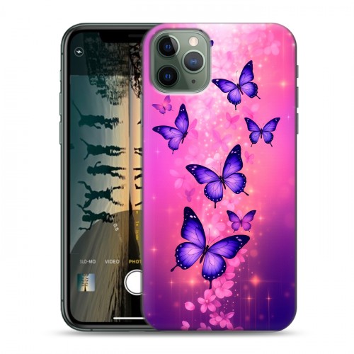 Дизайнерский силиконовый чехол для Iphone 11 Pro Бабочки