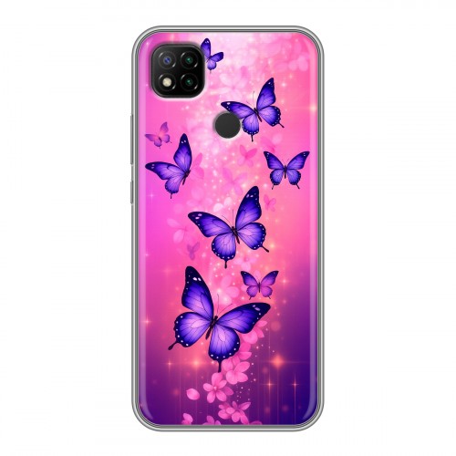 Дизайнерский силиконовый чехол для Xiaomi RedMi 9C Бабочки