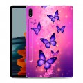 Дизайнерский силиконовый чехол для Samsung Galaxy Tab S7 Бабочки