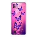 Дизайнерский силиконовый чехол для Realme C20 Бабочки