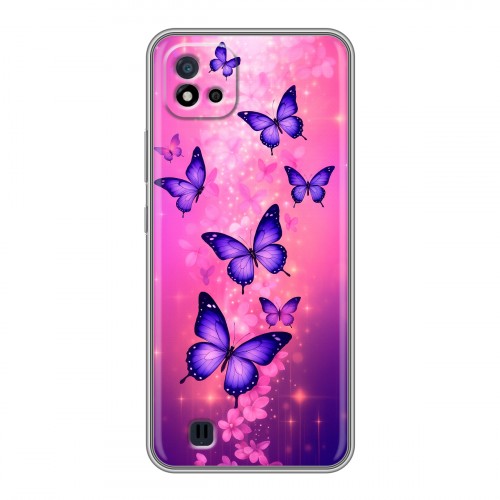 Дизайнерский силиконовый чехол для Realme C20 Бабочки