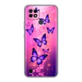 Дизайнерский силиконовый чехол для Realme C21 Бабочки