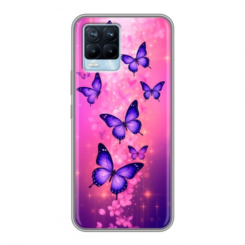 Дизайнерский силиконовый чехол для Realme 8 Бабочки