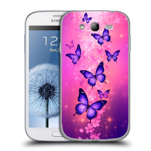 Дизайнерский пластиковый чехол для Samsung Galaxy Grand Бабочки