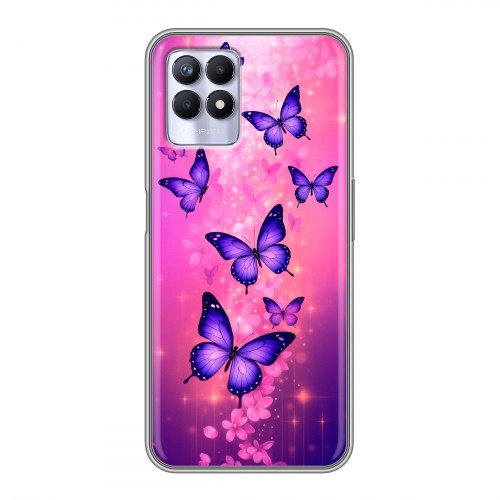 Дизайнерский силиконовый чехол для Realme 8i Бабочки