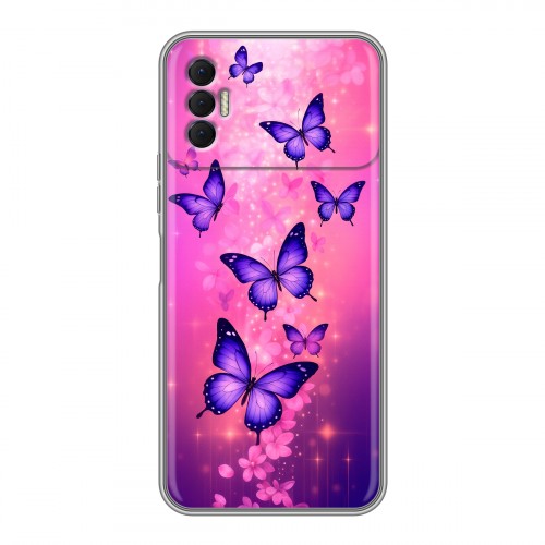 Дизайнерский силиконовый чехол для Tecno Spark 8P Бабочки