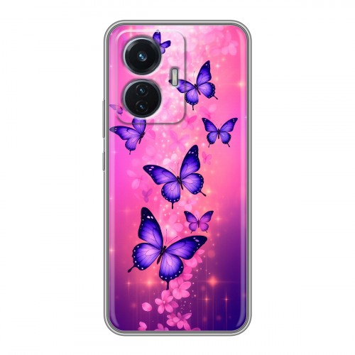 Дизайнерский силиконовый чехол для Vivo T1 Бабочки