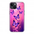 Дизайнерский силиконовый чехол для Iphone 14 Бабочки