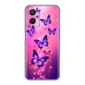 Дизайнерский силиконовый с усиленными углами чехол для OPPO A96 Бабочки