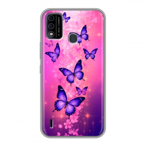 Дизайнерский силиконовый чехол для Itel A48 Бабочки