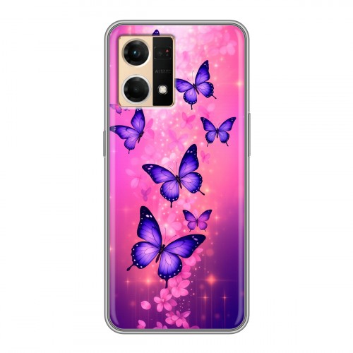 Дизайнерский силиконовый чехол для OPPO Reno7 Бабочки