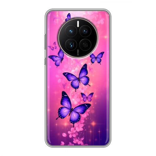 Дизайнерский силиконовый с усиленными углами чехол для Huawei Mate 50 Бабочки