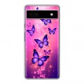 Дизайнерский силиконовый чехол для Google Pixel 6a Бабочки