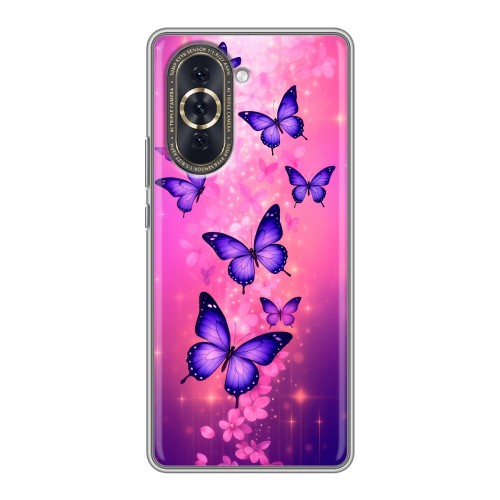 Дизайнерский силиконовый с усиленными углами чехол для Huawei Nova 10 Бабочки