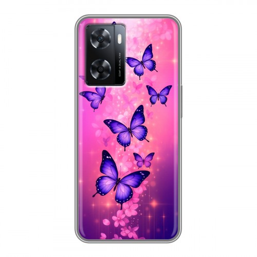 Дизайнерский силиконовый чехол для OPPO A57s Бабочки